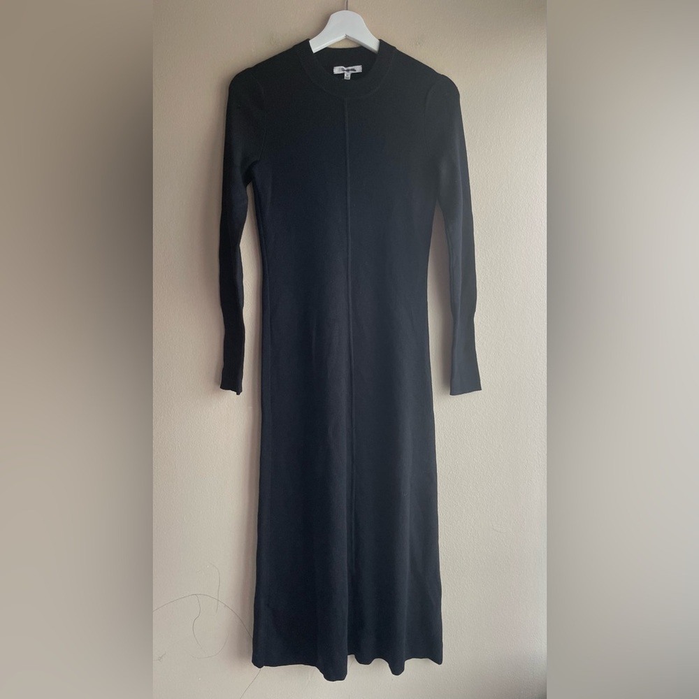 New Madewell Merino Wool Sweater Maxi Dress Black Size XS - Picture 7 of 15